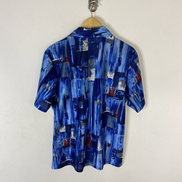 Vintage Capri West Townline 70s Men L Disco Psychedelic Polyester Button Shirt - Picture 2 of 7